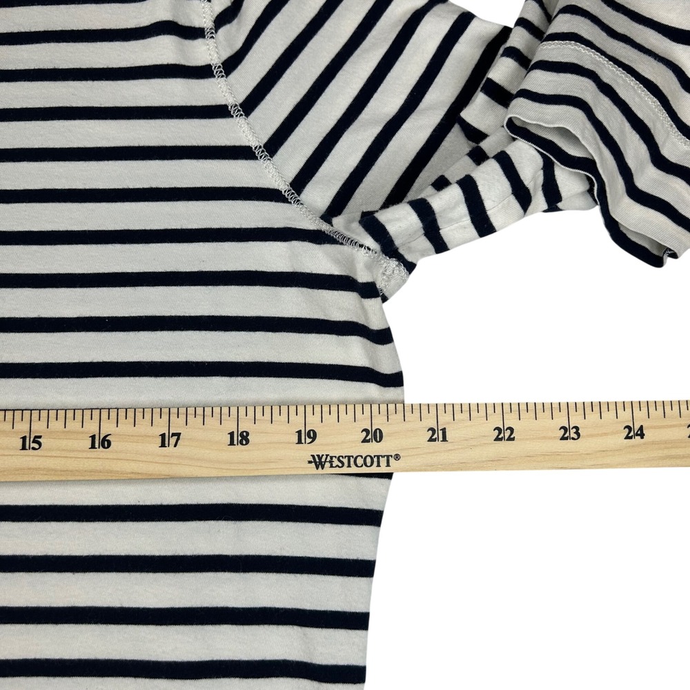 Lauren Ralph Lauren Jeans Co Navy White Striped Cotton Long Sleeve‎ Top XL - Picture 10 of 10